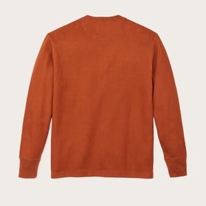 Waffle knit henley von Filson | Rust (Red)