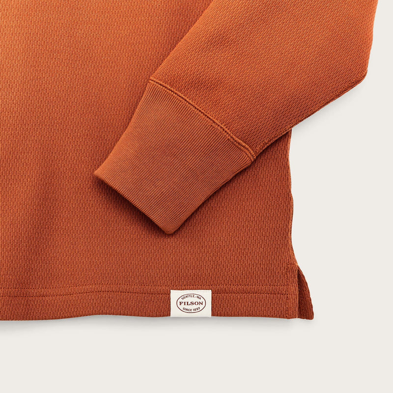 Waffle knit henley von Filson | Rust (Red)