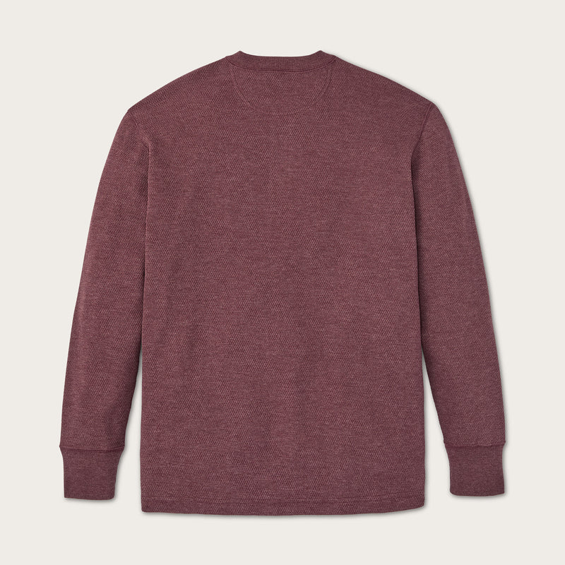Waffle knit henley by Filson | Dark port heather (Red)