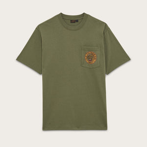 Frontier graphic t-shirt di Filson | Four leaf clover/beige/red (Green)