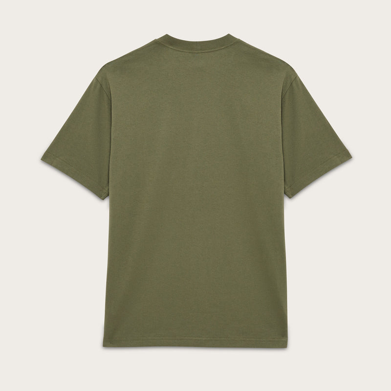 Frontier graphic t-shirt di Filson | Four leaf clover/beige/red (Green)