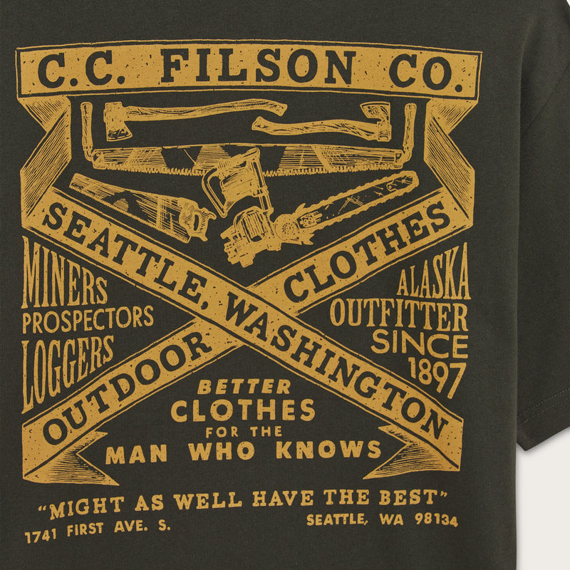 Frontier graphic t-shirt by Filson | Rosin/beige (Black)