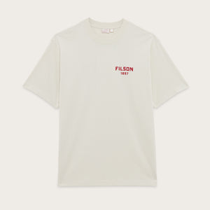 Frontier graphic t-shirt by Filson | Silver birch/savy re (Beige)