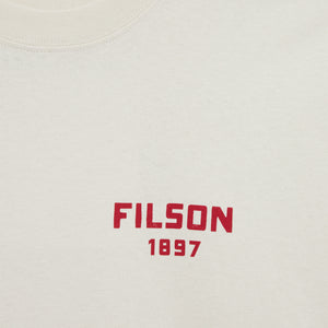 Frontier graphic t-shirt by Filson | Silver birch/savy re (Beige)