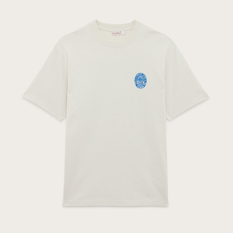 Frontier graphic t-shirt by Filson | Silver birch/blue (Beige)