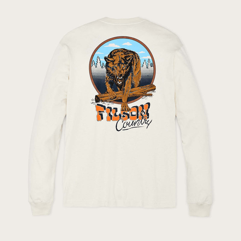 Long sleeve frontier graphic t-shirt di Filson | Birch wolf co (White)