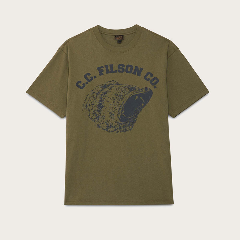 S/s bear graphic t-shirt di Filson | Ivy green (Green)