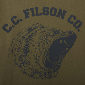 S/s bear graphic t-shirt di Filson | Ivy green (Green)