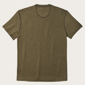 210g merino wool short sleeve crewneck by Filson | Dark olive (Green)