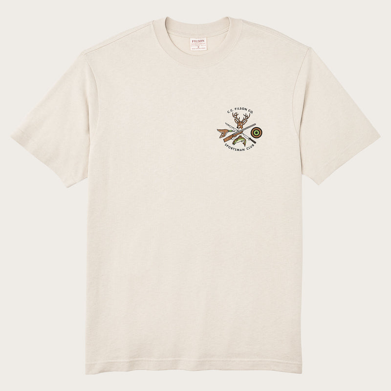 Frontier graphic t-shirt von Filson | Cliff gray / sportsm (Beige)