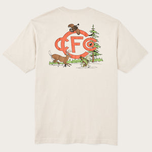Frontier graphic t-shirt von Filson | Cliff gray / sportsm (Beige)