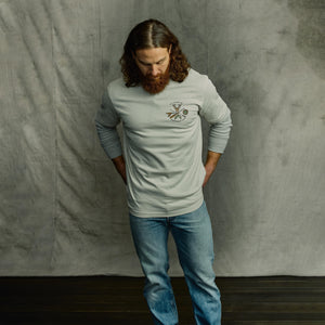 Frontier graphic t-shirt von Filson | Cliff gray / sportsm (Beige)