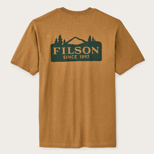 Frontier logo t-shirt von Filson | Golden tan / scenic (Brown)