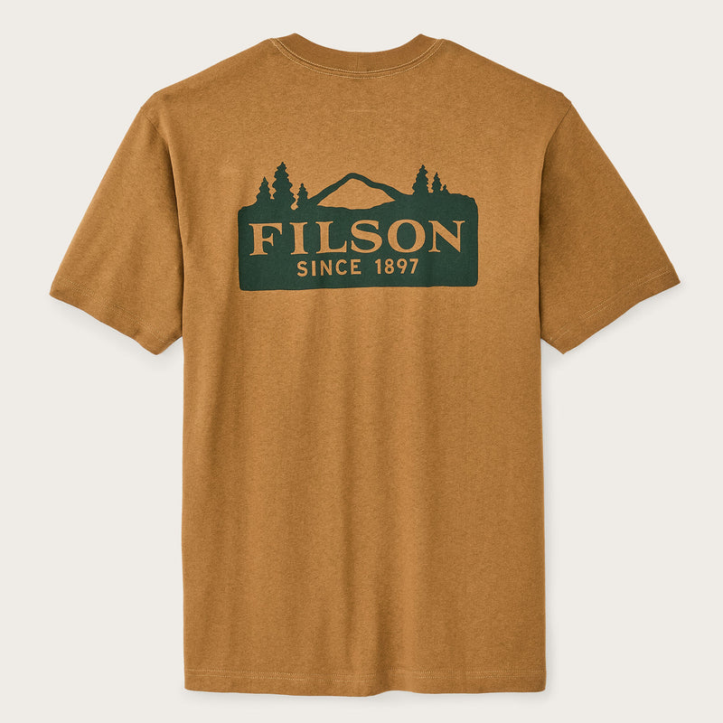 Frontier logo t-shirt von Filson | Golden tan / scenic (Brown)