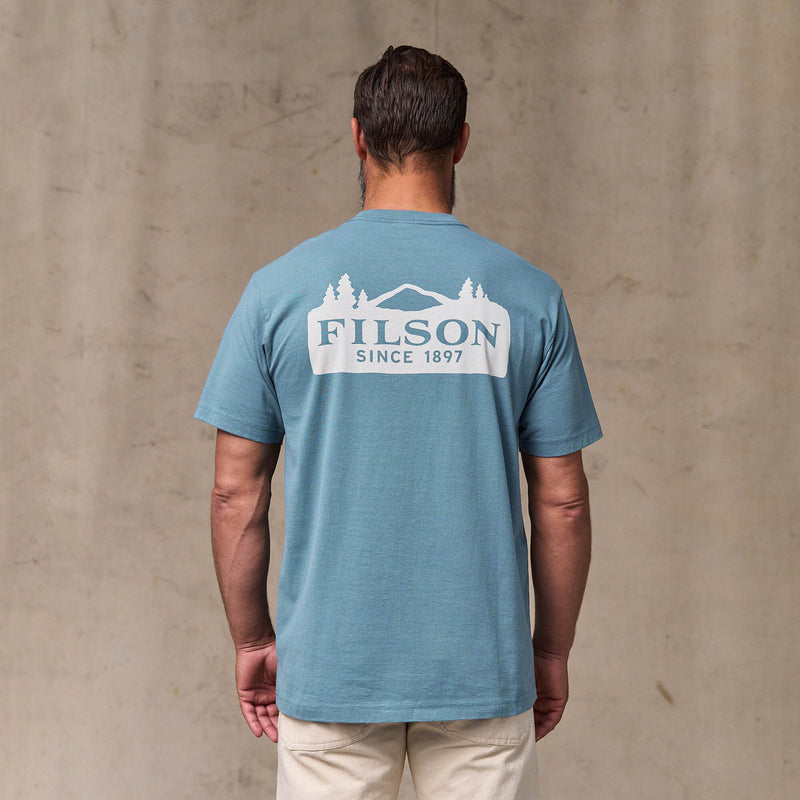 Scenic graphic t-shirt by Filson | Blue fin (Blue)