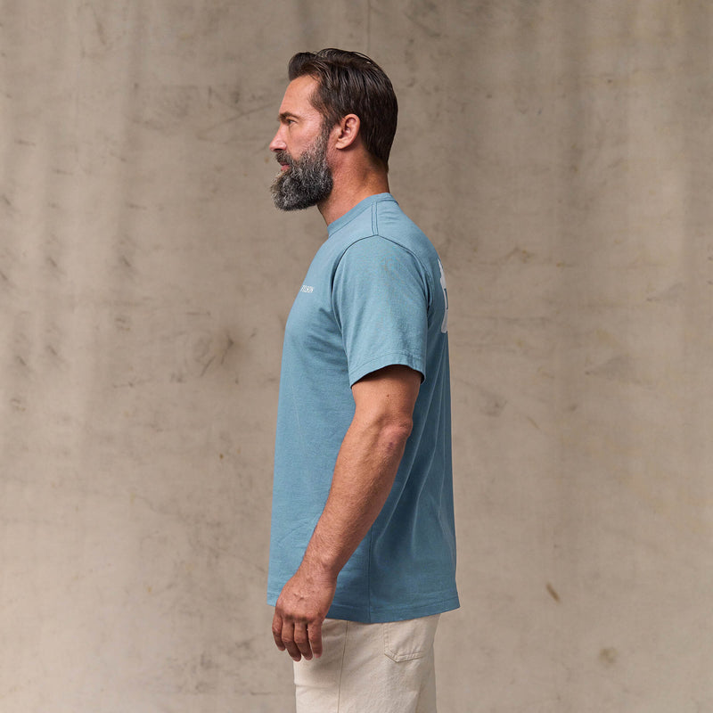 Scenic graphic t-shirt by Filson | Blue fin (Blue)