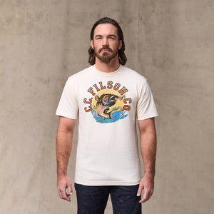 Dry fly graphic t-shirt by Filson | Basswood (White)
