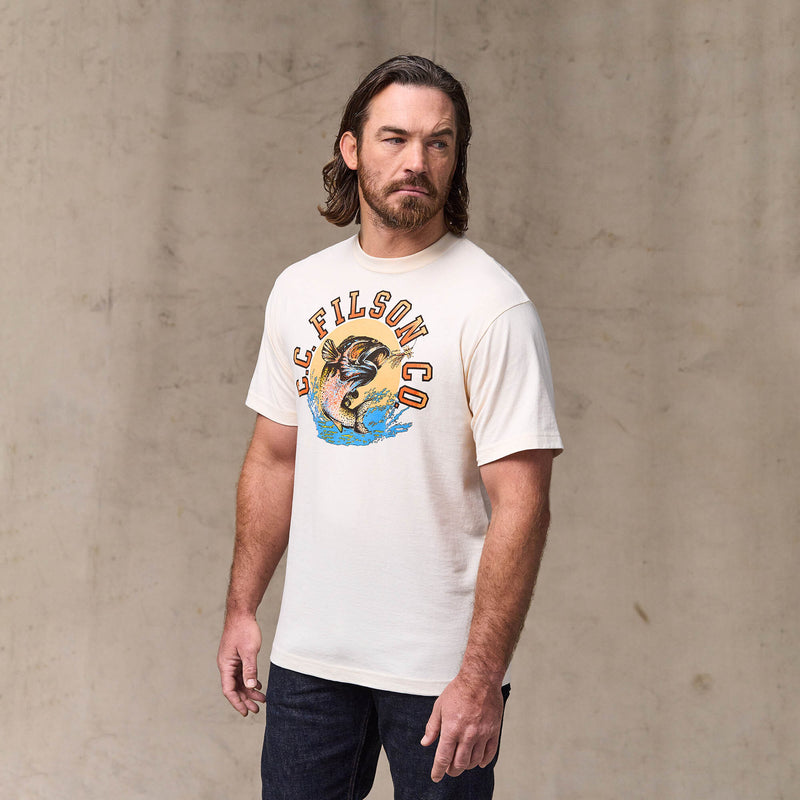Dry fly graphic t-shirt by Filson | Basswood (White)