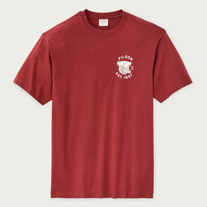 Bear graphic t-shirt by Filson | Chili oil (Red)