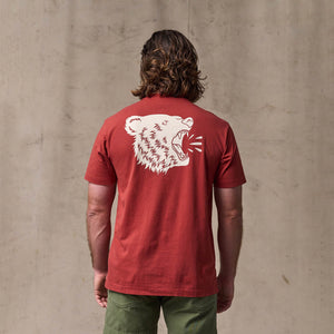 Bear graphic t-shirt by Filson | Chili oil (Red)