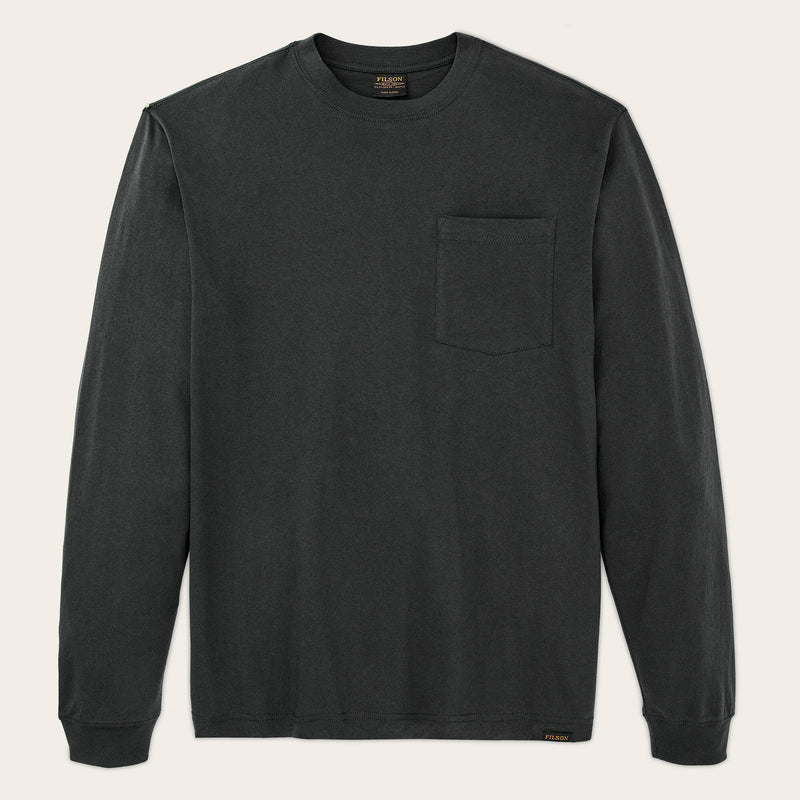 Long sleeve outfitter pocket t-shirt by Filson | Faded black (Black)