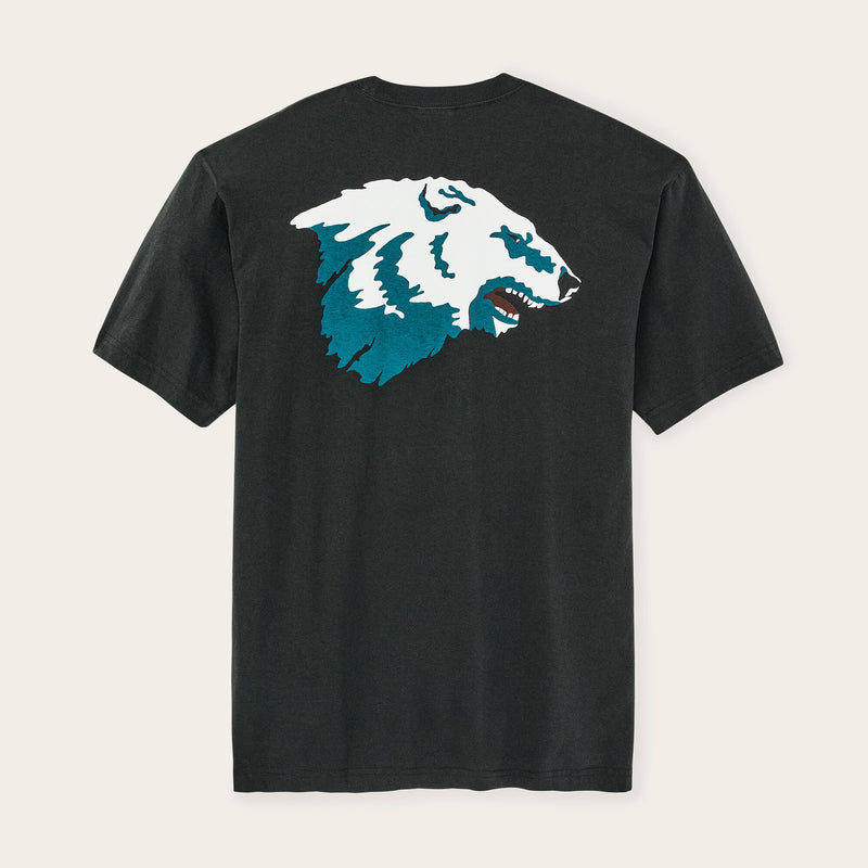 Polar bear graphic t-shirt par Filson | Faded black (Black)