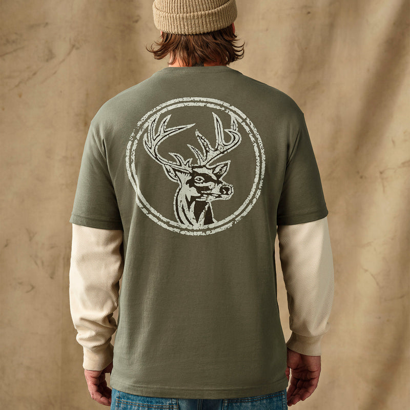 Buck graphic t-shirt par Filson | Shale (Green)