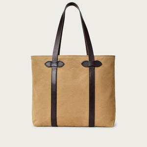 Rugged twill large open tote bag by Filson | Tan (Beige)