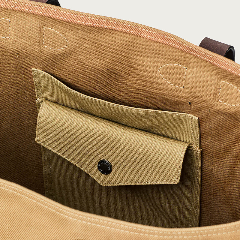 Rugged twill large open tote bag by Filson | Tan (Beige)