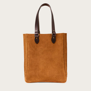 Borsa tote aperta in pelle scamosciata di Filson | Saddle brown (Brown)