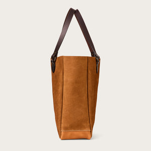 Borsa tote aperta in pelle scamosciata di Filson | Saddle brown (Brown)