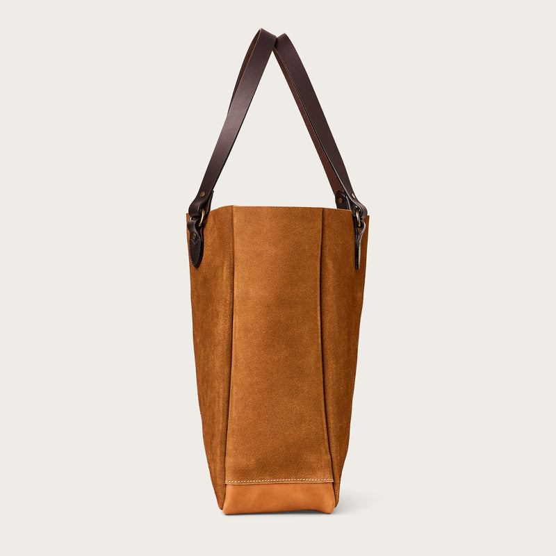 Borsa tote aperta in pelle scamosciata di Filson | Saddle brown (Brown)