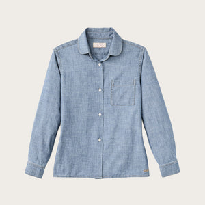 Women’s chambray shirt di Filson | Light indigo chambray (Blue)