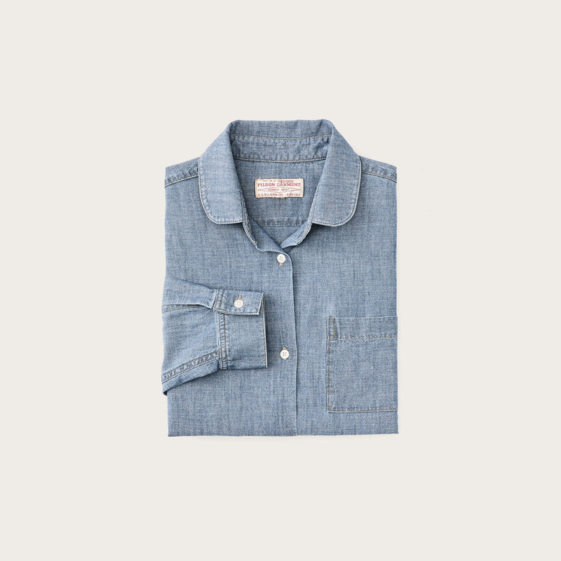 Women’s chambray shirt di Filson | Light indigo chambray (Blue)
