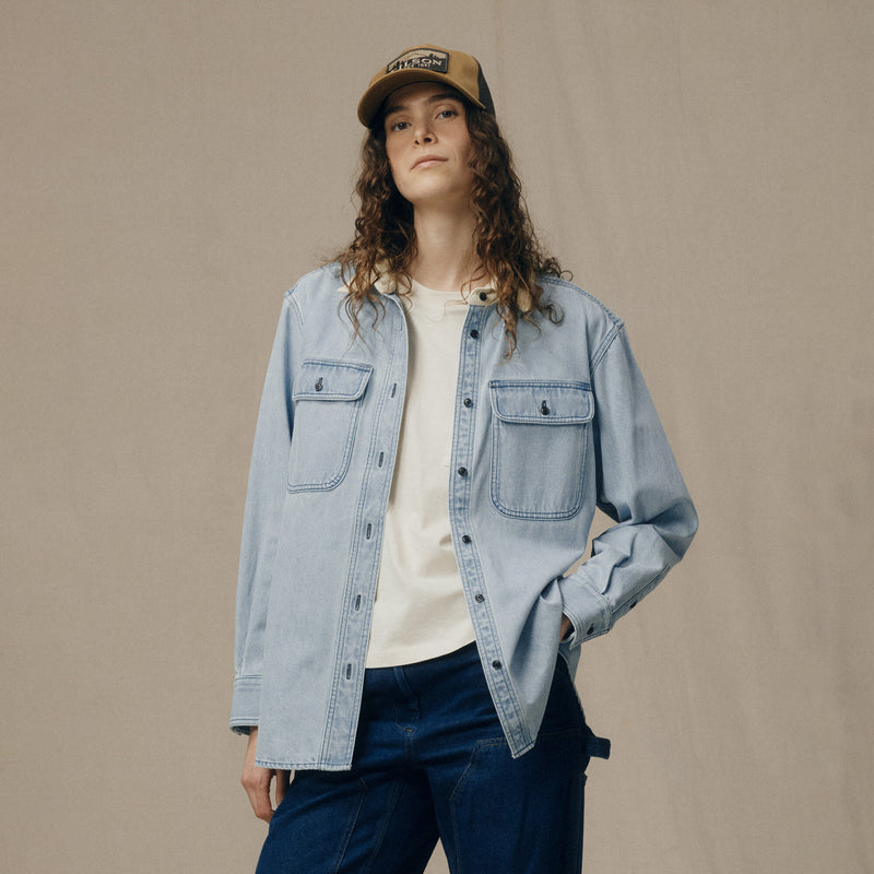 Camicia da lavoro in denim da donna di Filson | Light indigo (Blue)