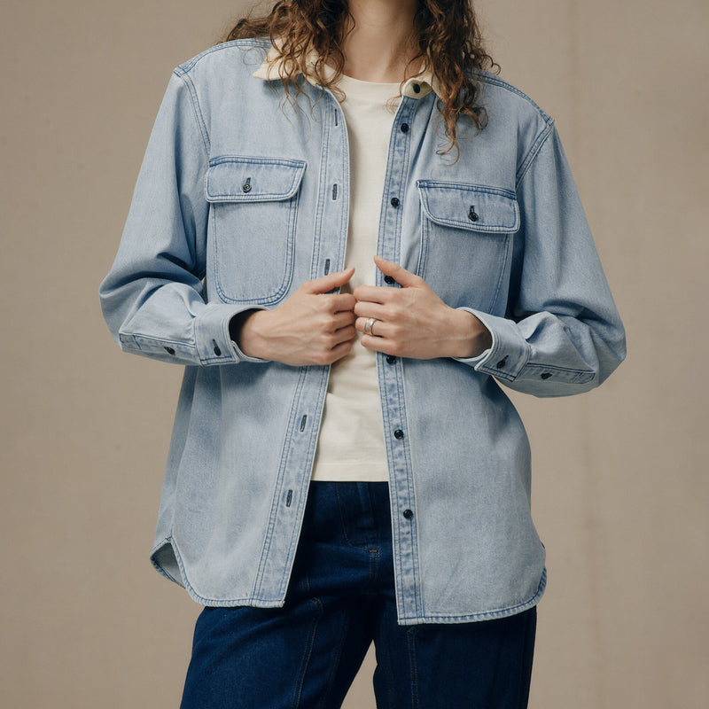 Camicia da lavoro in denim da donna di Filson | Light indigo (Blue)