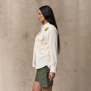 Women's embroidered western shirt par Filson | Natural seed (White)