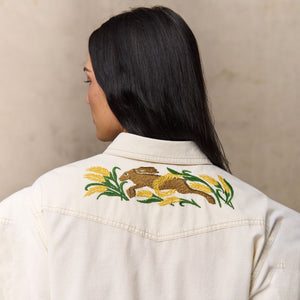 Women's embroidered western shirt par Filson | Natural seed (White)