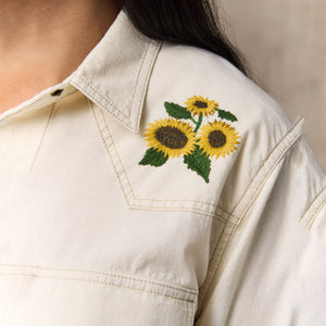 Women's embroidered western shirt par Filson | Natural seed (White)