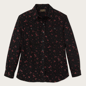 Rangeland flannel shirt für damen von Filson | Black / red western (Black)