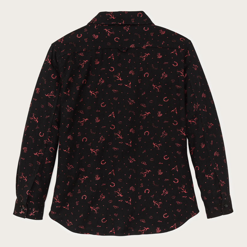 Rangeland flannel shirt für damen von Filson | Black / red western (Black)