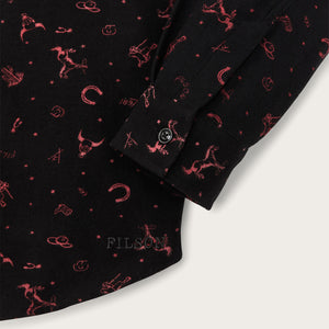 Rangeland flannel shirt für damen von Filson | Black / red western (Black)