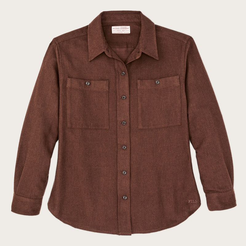 Camicia di flanella rangeland da donna di Filson | Chestnut heather (Brown)