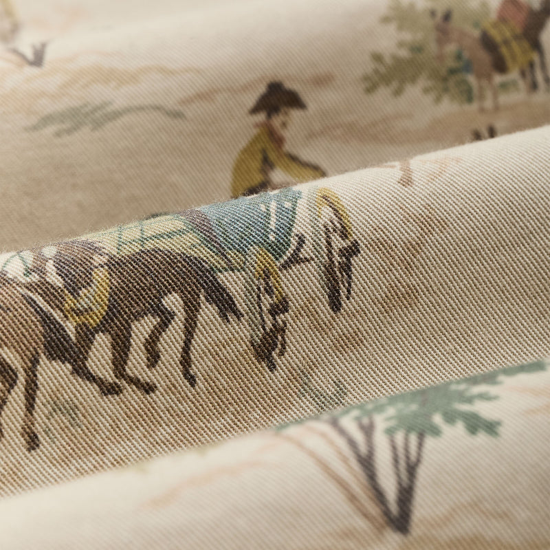 Women's long sleeve twill camp shirt par Filson | Desert green / print (Beige)