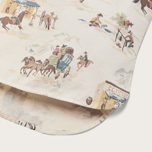 Women's twill popover shirt par Filson | Desert natural / print (Beige)