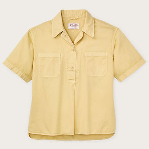 Women's twill popover shirt par Filson | Pale tan (Yellow)