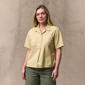 Women's twill popover shirt par Filson | Pale tan (Yellow)