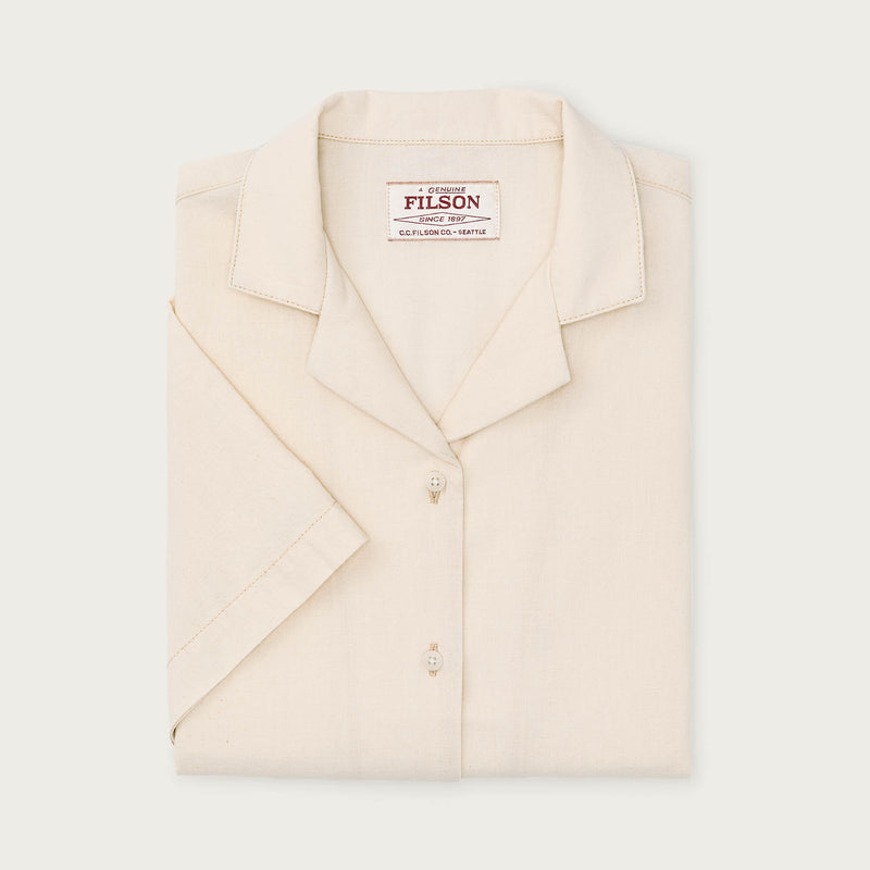 Women's camp shirt par Filson | Natural seed (White)