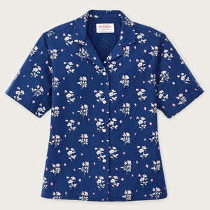 Women's camp shirt par Filson | Indigo / floral (Blue)