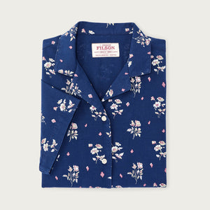 Women's camp shirt par Filson | Indigo / floral (Blue)